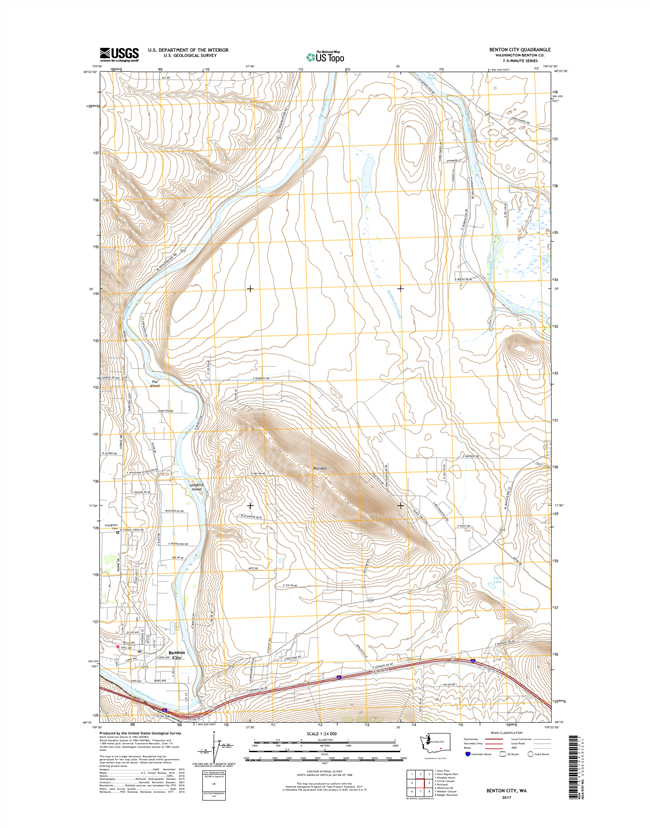 Benton City Washington  - 24k Topo Map
