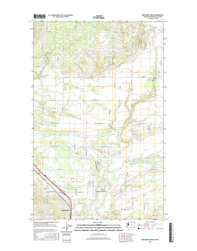 Bertrand Creek Washington  - 24k Topo Map
