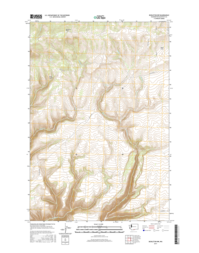Bickleton NW Washington  - 24k Topo Map