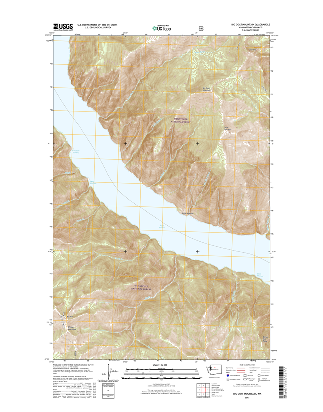 Big Goat Mountain Washington  - 24k Topo Map