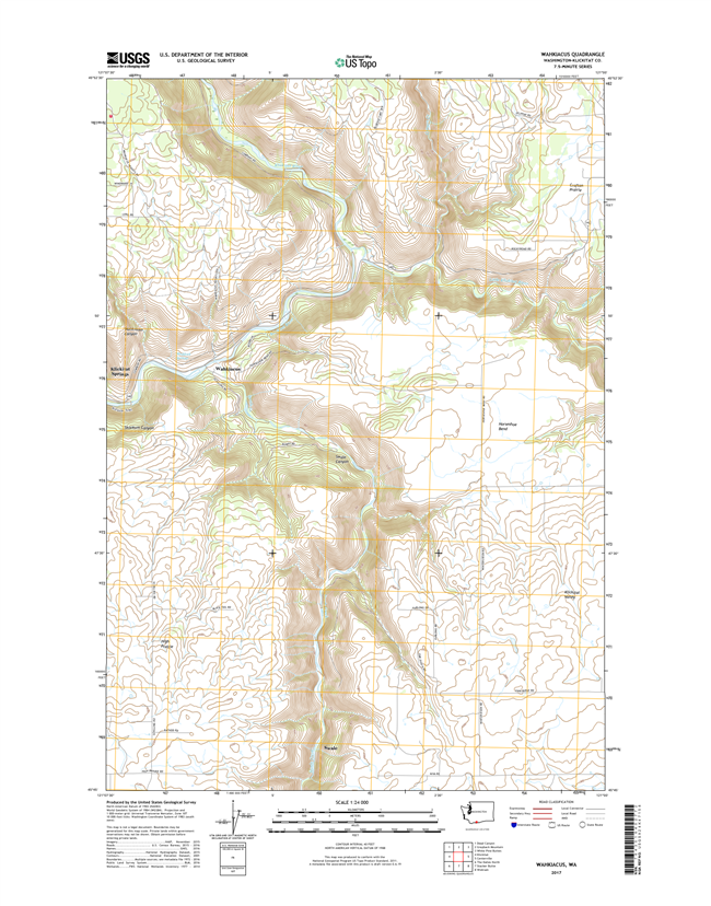 Wahkiacus Washington  - 24k Topo Map