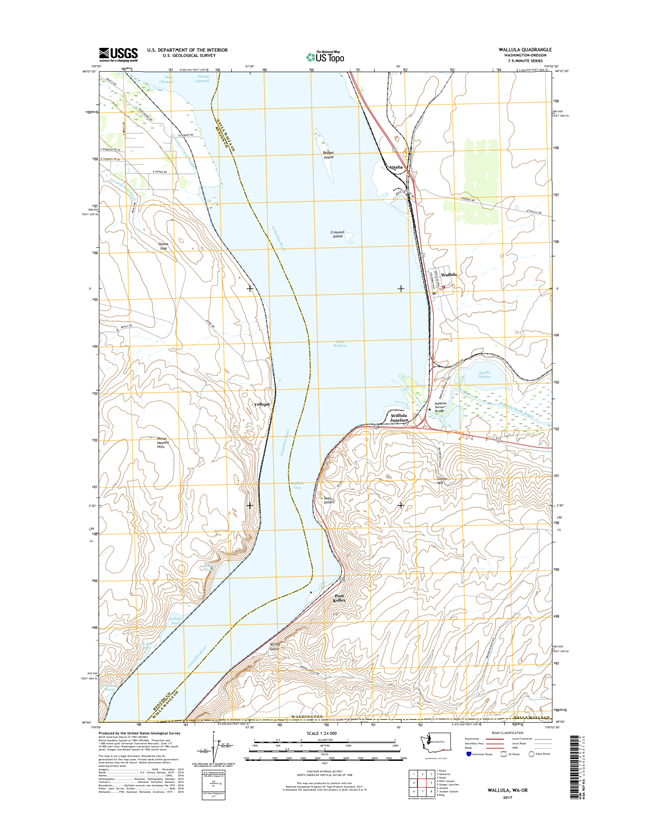 Wallula Washington - Oregon - 24k Topo Map