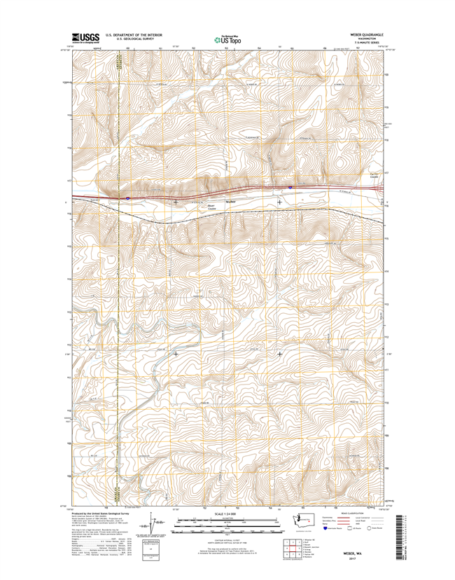 Weber Washington  - 24k Topo Map
