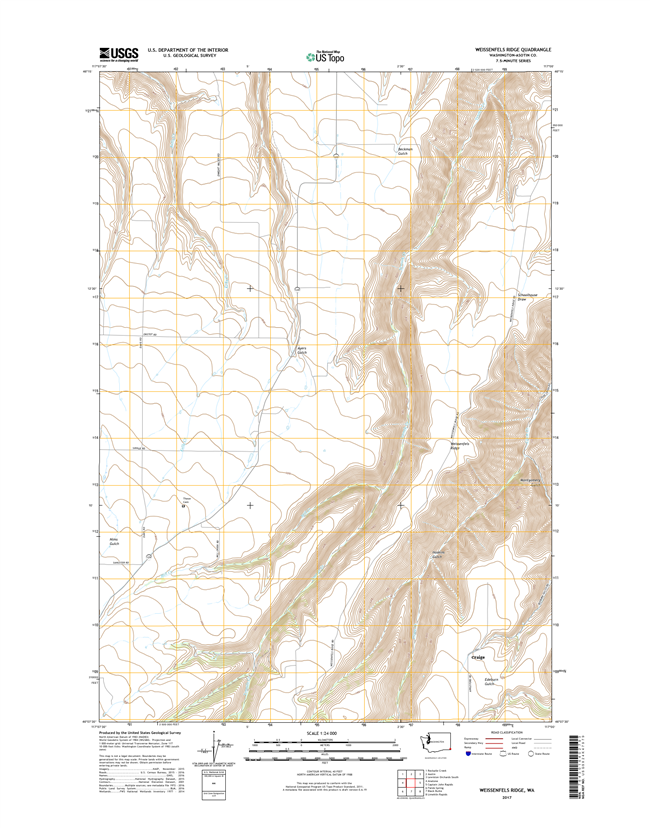 Weissenfels Ridge Washington  - 24k Topo Map