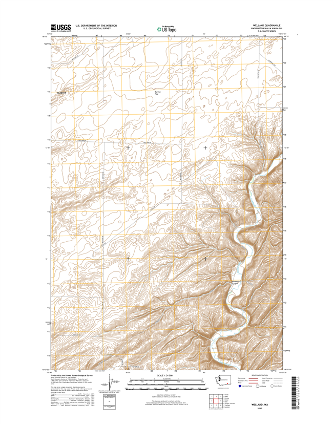 Welland Washington  - 24k Topo Map