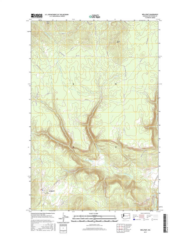 Wellpinit Washington  - 24k Topo Map