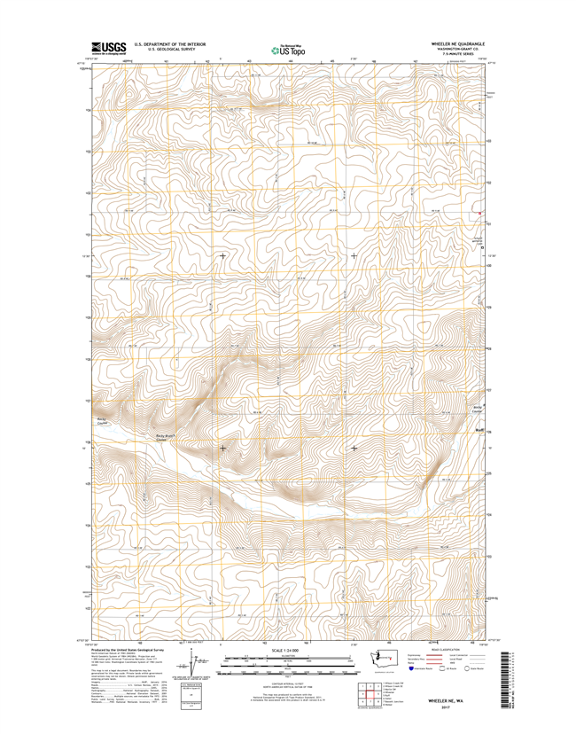 Wheeler NE Washington  - 24k Topo Map
