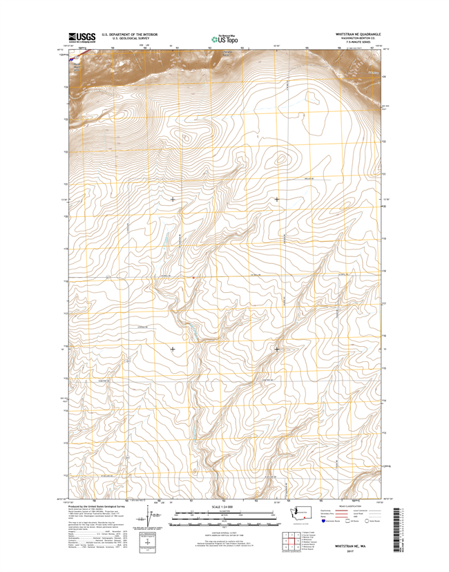 Whitstran NE Washington  - 24k Topo Map