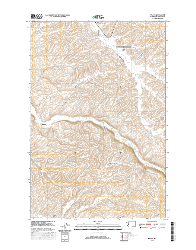 Wilcox Washington  - 24k Topo Map