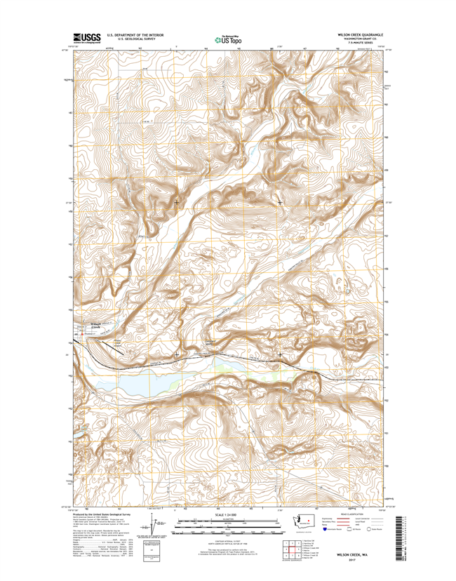 Wilson Creek Washington  - 24k Topo Map