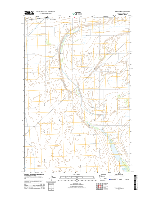 Winchester Washington  - 24k Topo Map