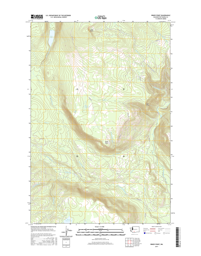Windy Point Washington  - 24k Topo Map