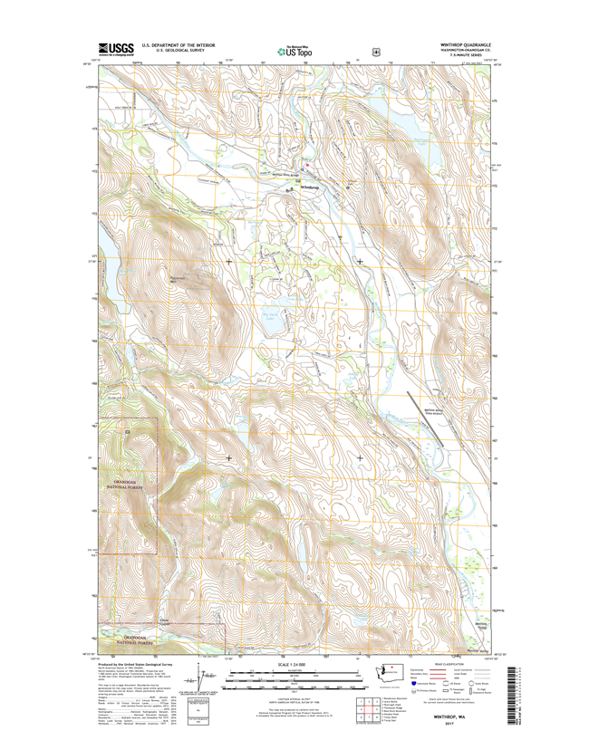 Winthrop Washington  - 24k Topo Map