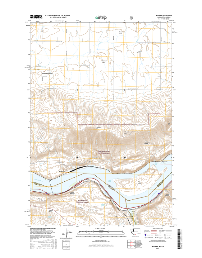 Wishram Washington - Oregon - 24k Topo Map