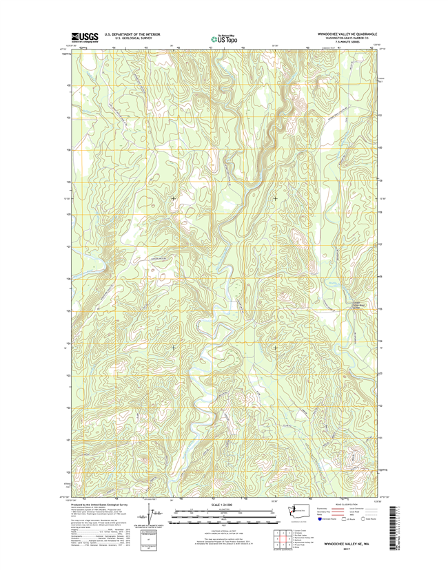 Wynoochee Valley NE Washington  - 24k Topo Map