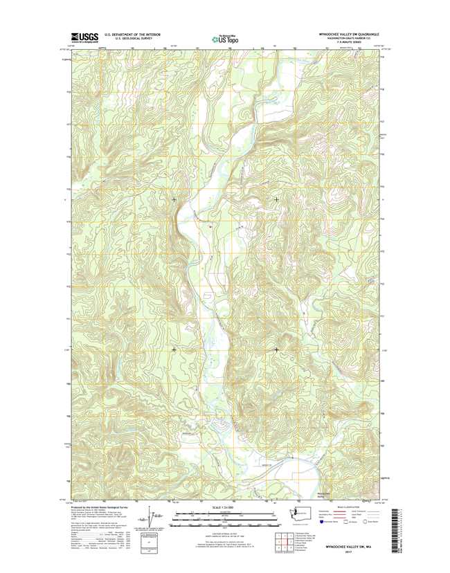 Wynoochee Valley SW Washington  - 24k Topo Map
