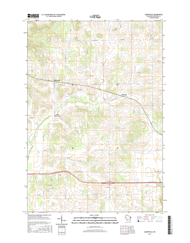 Albertville Winconsin  - 24k Topo Map