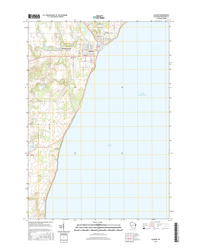 Algoma Winconsin  - 24k Topo Map