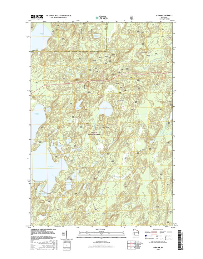 Alvin NW Winconsin  - 24k Topo Map