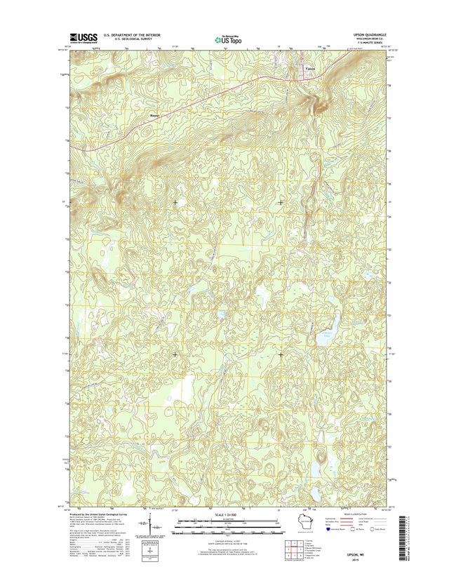 Upson Winconsin  - 24k Topo Map