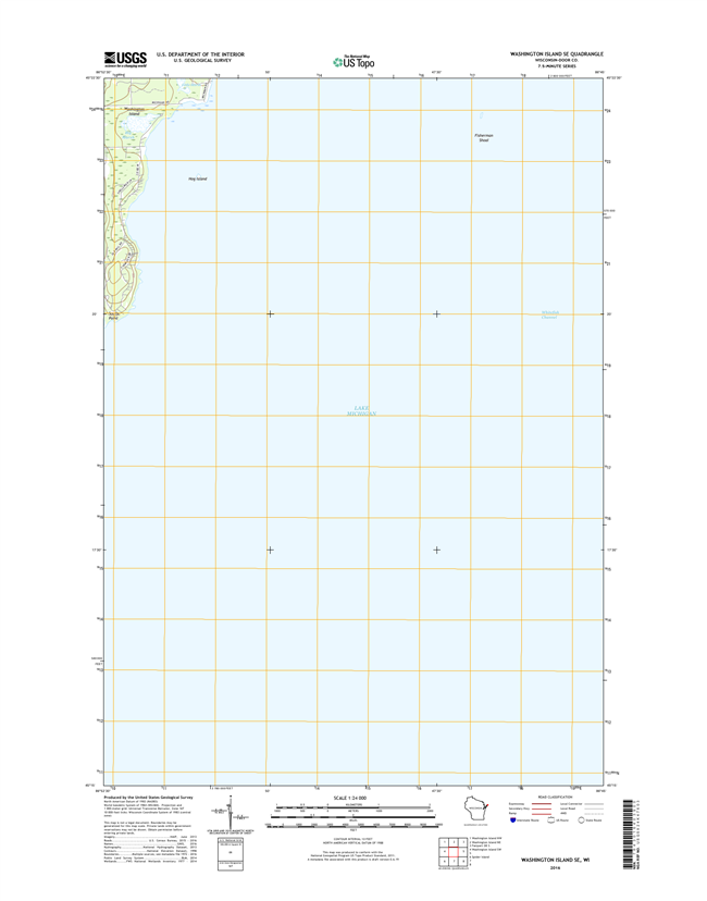 Washington Island SE Winconsin  - 24k Topo Map