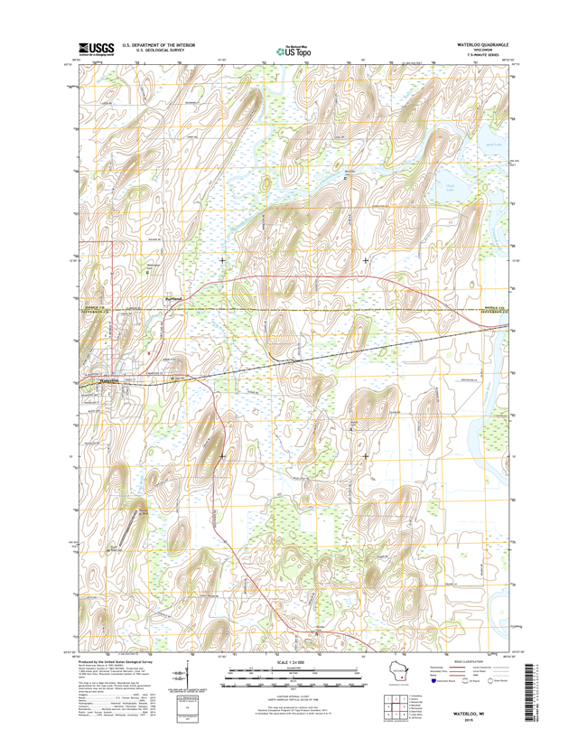 Waterloo Winconsin  - 24k Topo Map