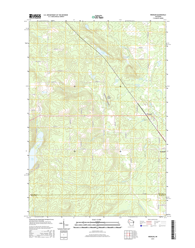 Weirgor Winconsin  - 24k Topo Map