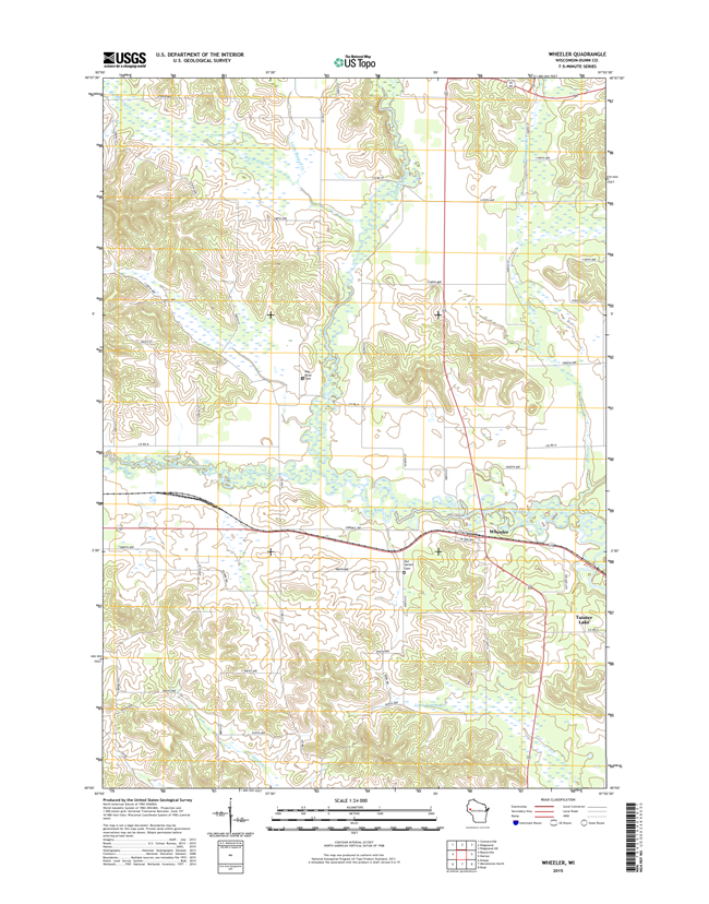 Wheeler Winconsin  - 24k Topo Map
