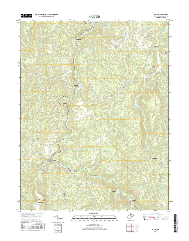 Alton West Virginia  - 24k Topo Map