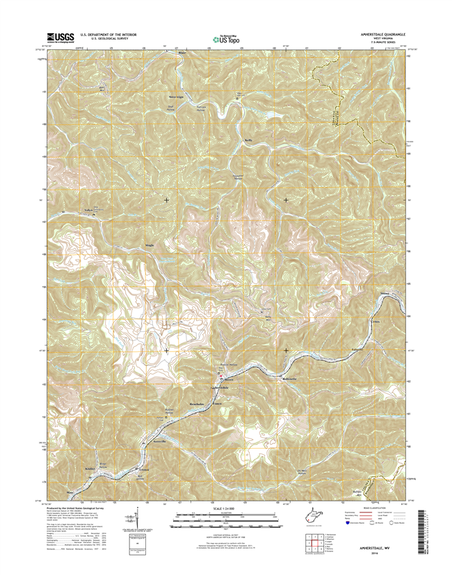 Amherstdale West Virginia  - 24k Topo Map
