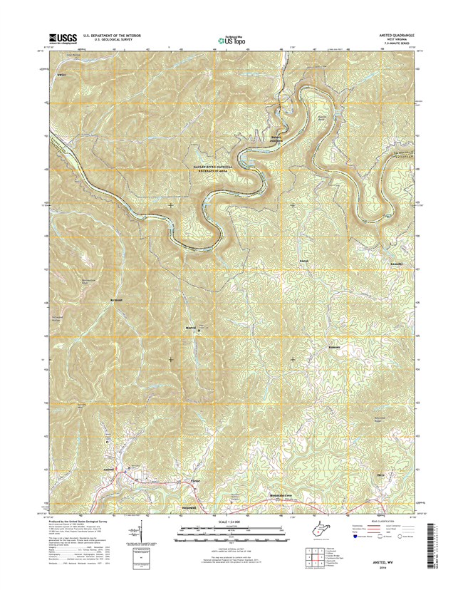 Ansted West Virginia  - 24k Topo Map