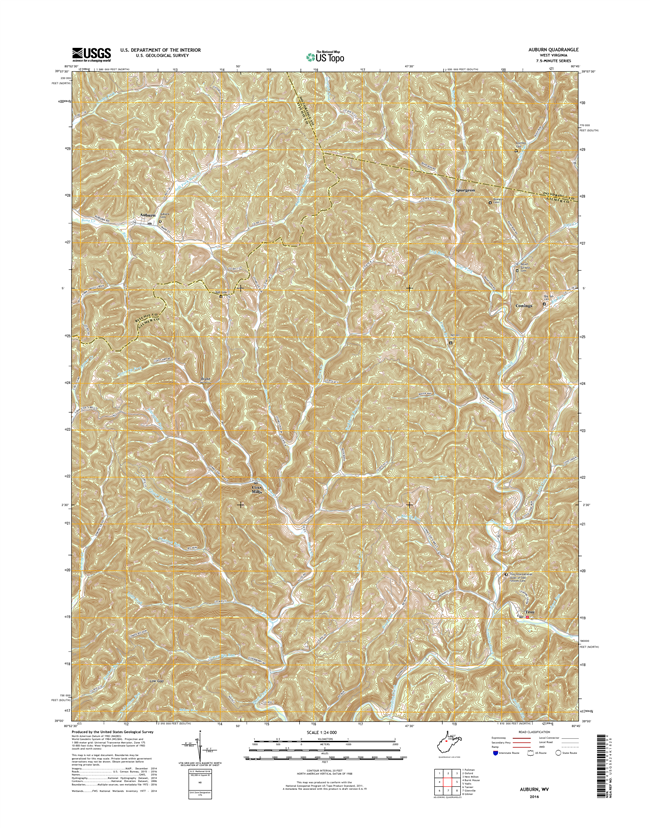 Auburn West Virginia  - 24k Topo Map