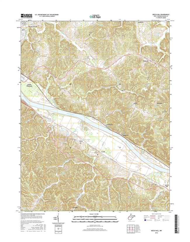 Beech Hill West Virginia  - 24k Topo Map