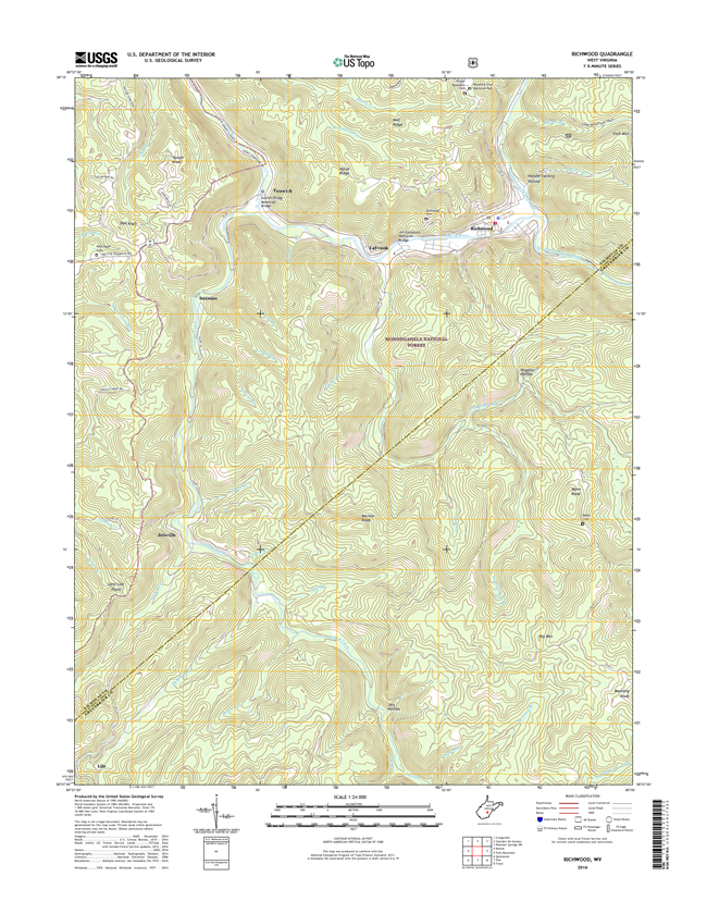 Richwood West Virginia  - 24k Topo Map