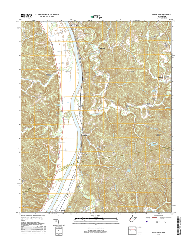Robertsburg West Virginia  - 24k Topo Map