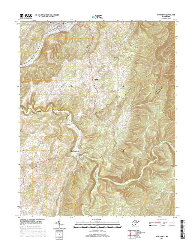 Ronceverte West Virginia  - 24k Topo Map