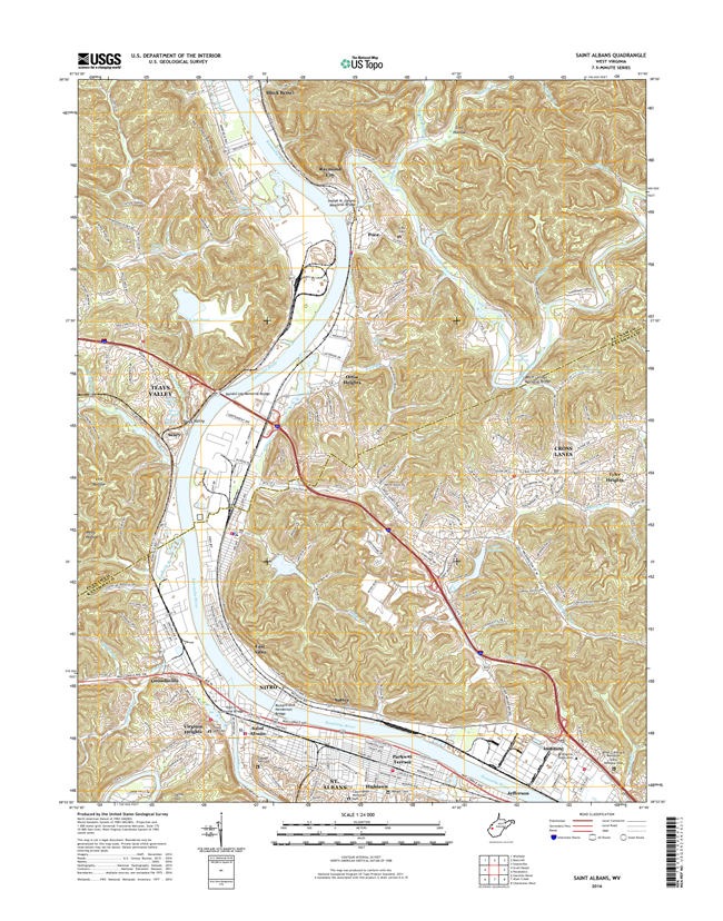 Saint Alabamabans West Virginia  - 24k Topo Map