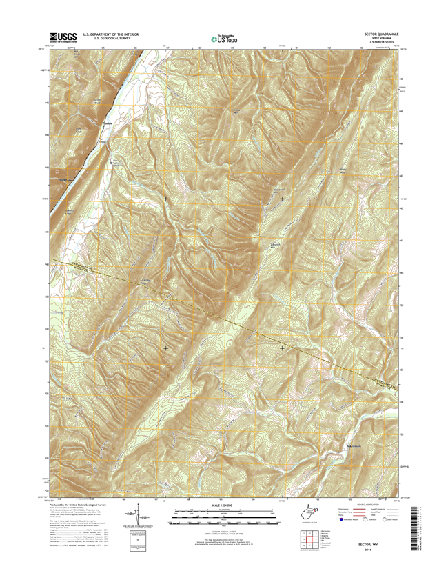 Sector West Virginia  - 24k Topo Map