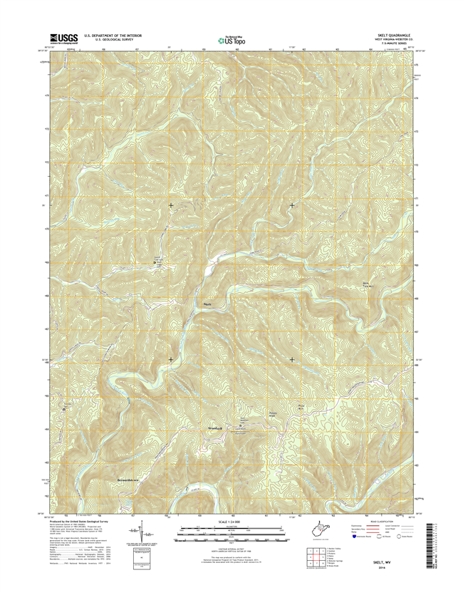 Skelt West Virginia  - 24k Topo Map
