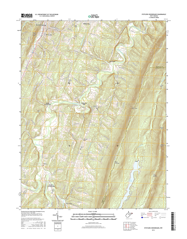 Stotlers Crossroads West Virginia  - 24k Topo Map