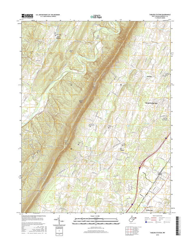 Tablers Station West Virginia  - 24k Topo Map