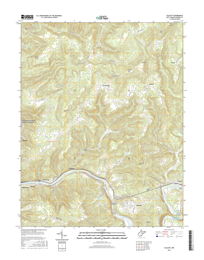 Talcott West Virginia  - 24k Topo Map