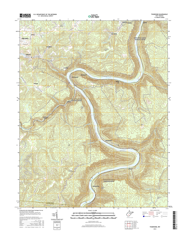 Thurmond West Virginia  - 24k Topo Map