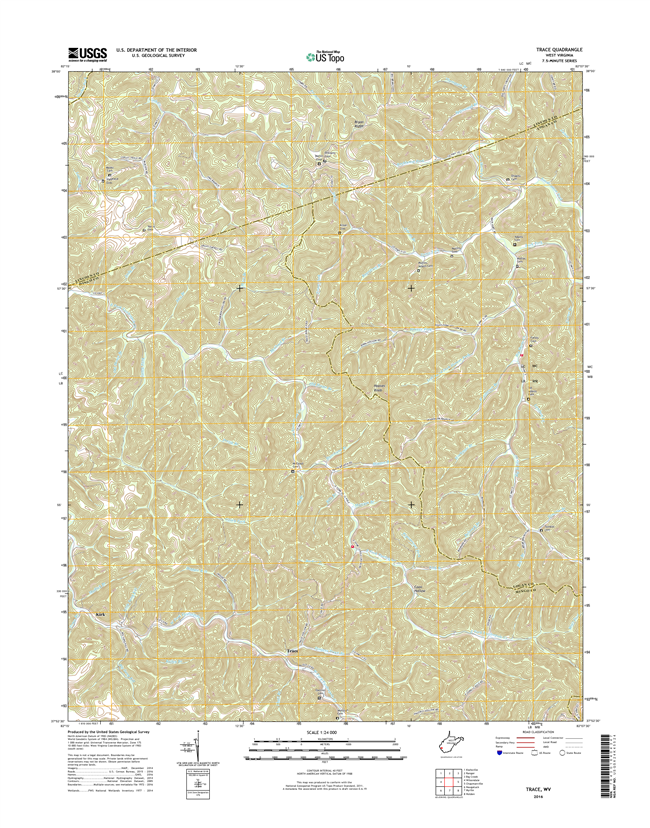 Trace West Virginia  - 24k Topo Map