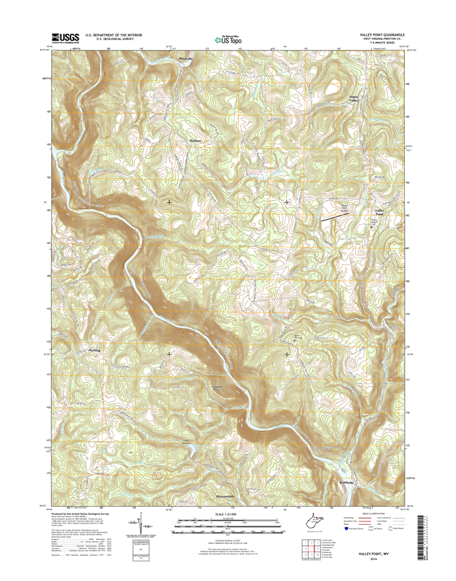 Valley Point West Virginia  - 24k Topo Map