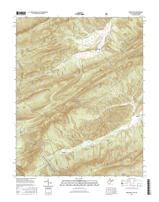 Waiteville West Virginia - Virginia - 24k Topo Map