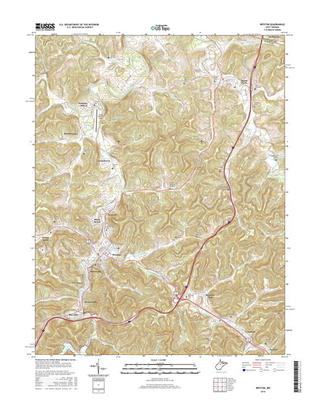 Weston West Virginia  - 24k Topo Map