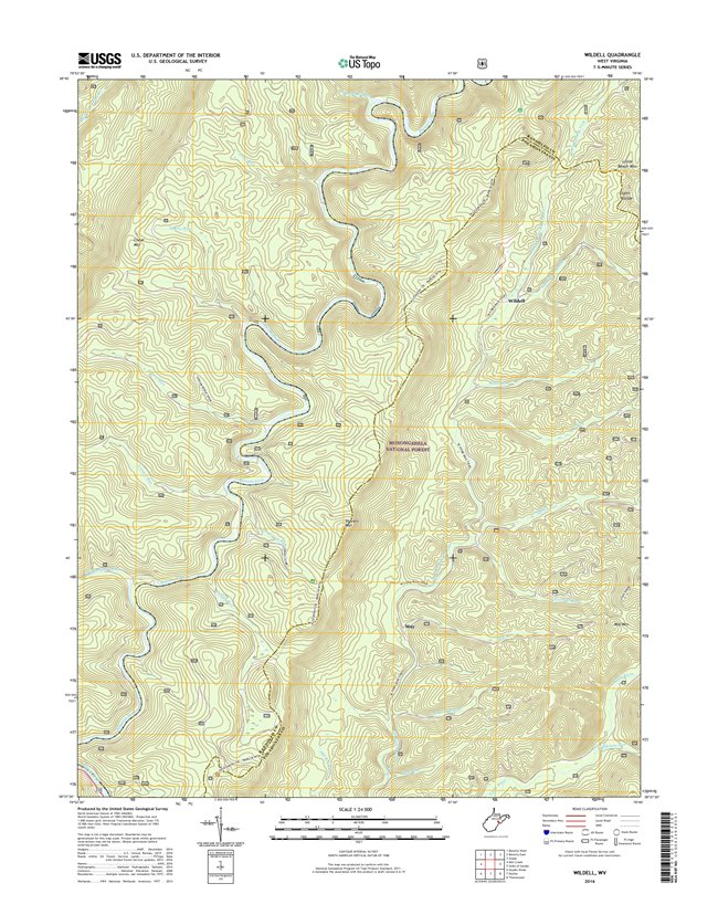 Wildell West Virginia  - 24k Topo Map