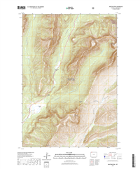 Abiathar Peak Wyoming - 24k Topo Map