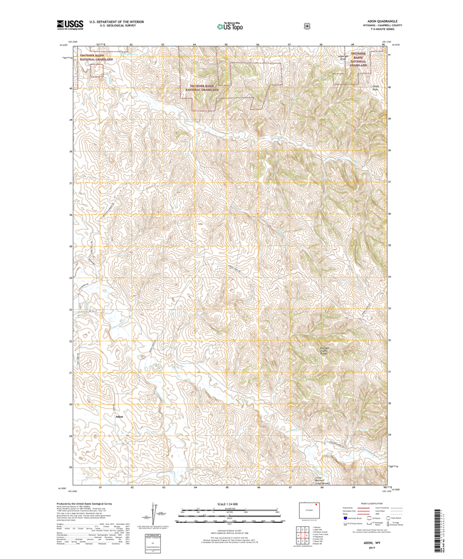 Adon Wyoming - 24k Topo Map